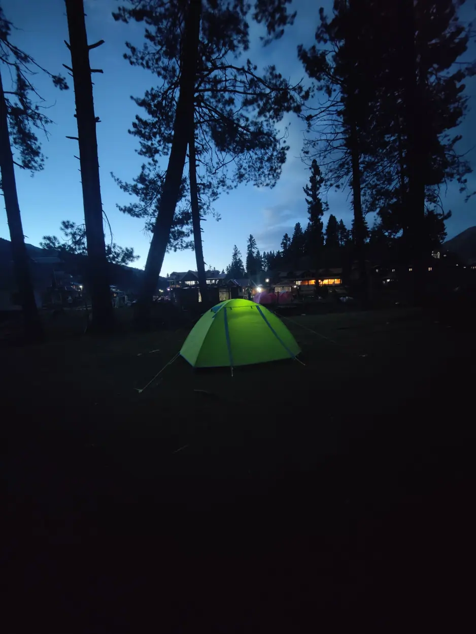 Night camping in Pakistan’s mountain landscape