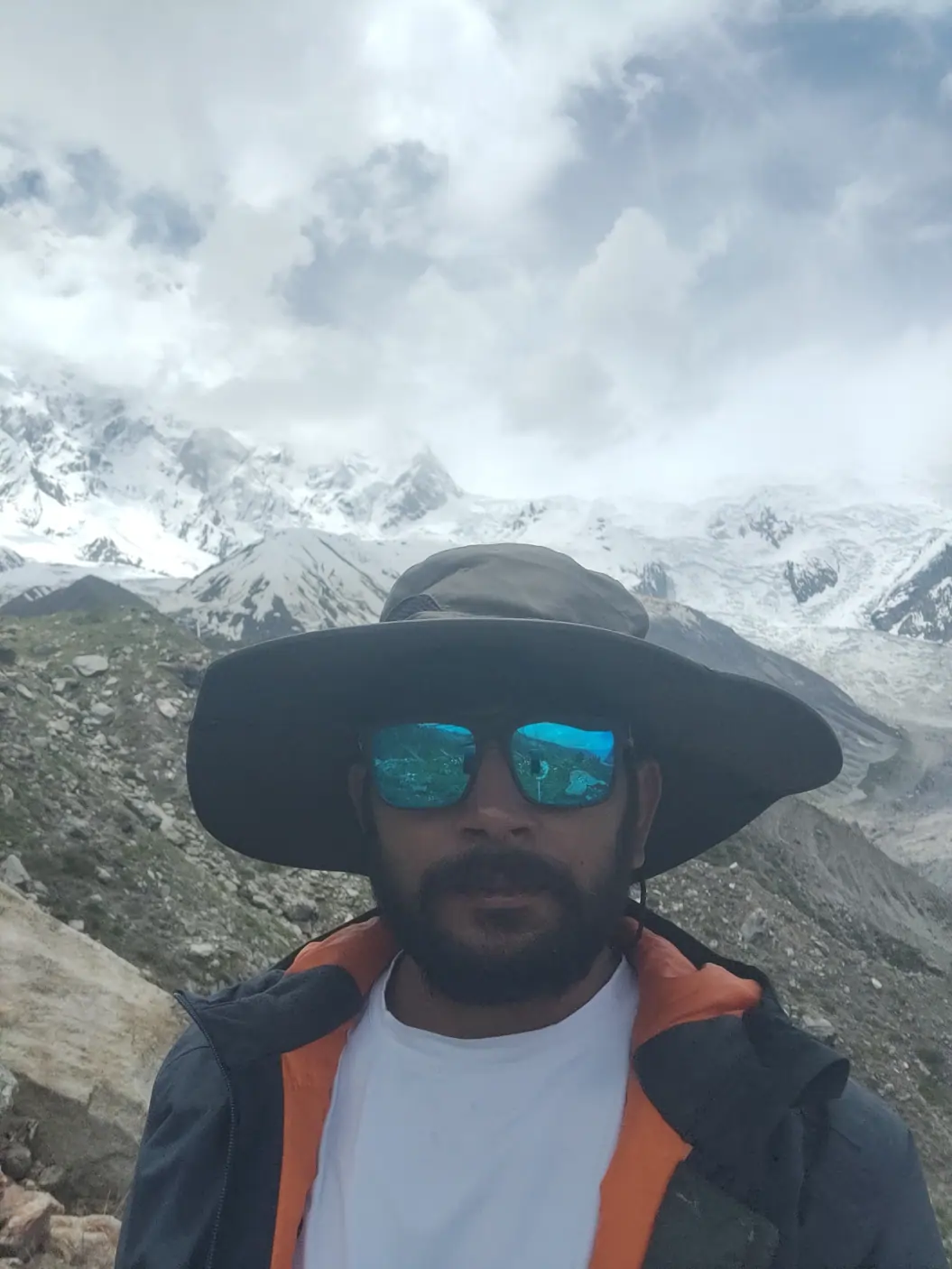 Farhan Saqib near German Basecamp at Fairy Meadows